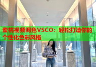 蜜桃视频调色VSCO：轻松打造你的个性化色彩风格